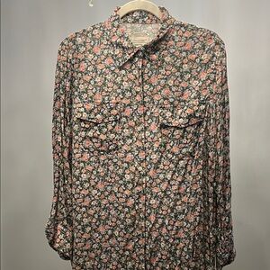Current/Elliott Floral Print Shirt